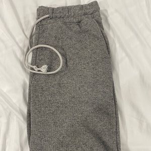 Grey and black straight leg sweat pants